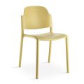 Modern Design Stackable Chair in Colored Polypropylene 4 Pieces - Rapunzel