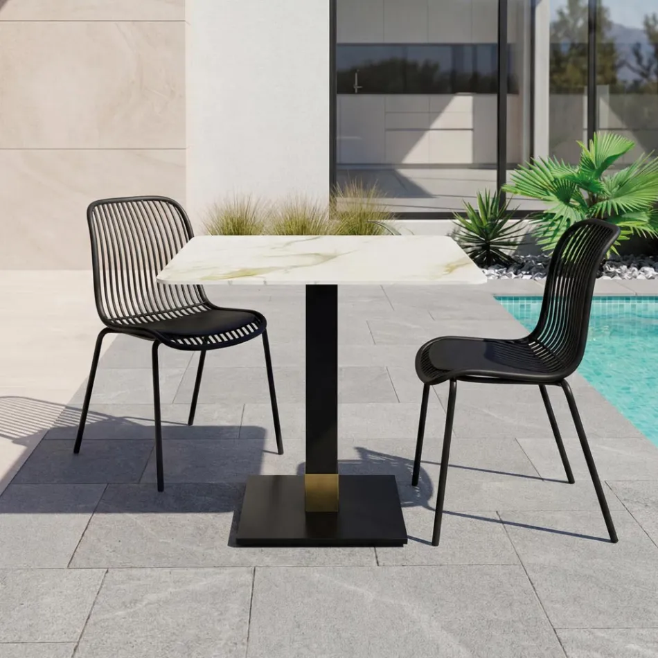 Chagall - Indoor and Outdoor Design Chair in Polypropylene and Metal Viadurini