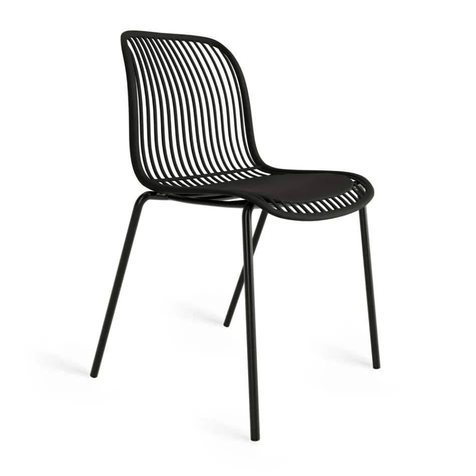 Chagall - Indoor and Outdoor Design Chair in Polypropylene and Metal Viadurini