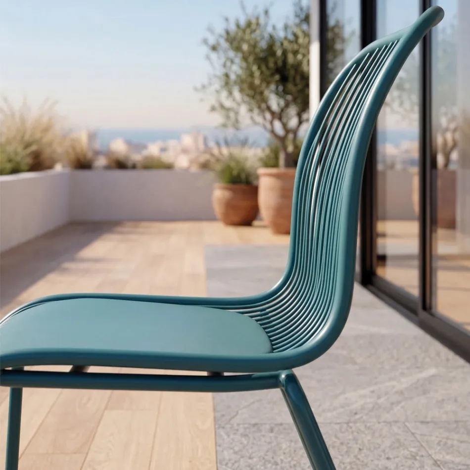 Chagall - Indoor and Outdoor Design Chair in Polypropylene and Metal Viadurini