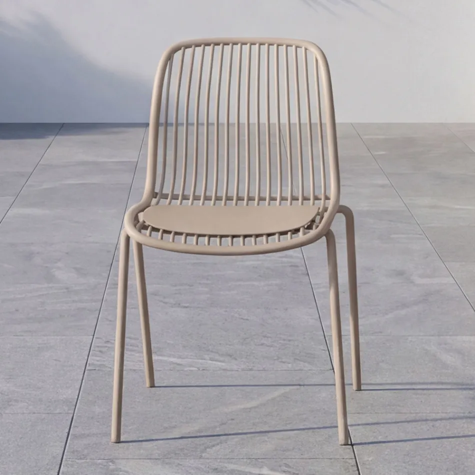 Chagall - Indoor and Outdoor Design Chair in Polypropylene and Metal Viadurini