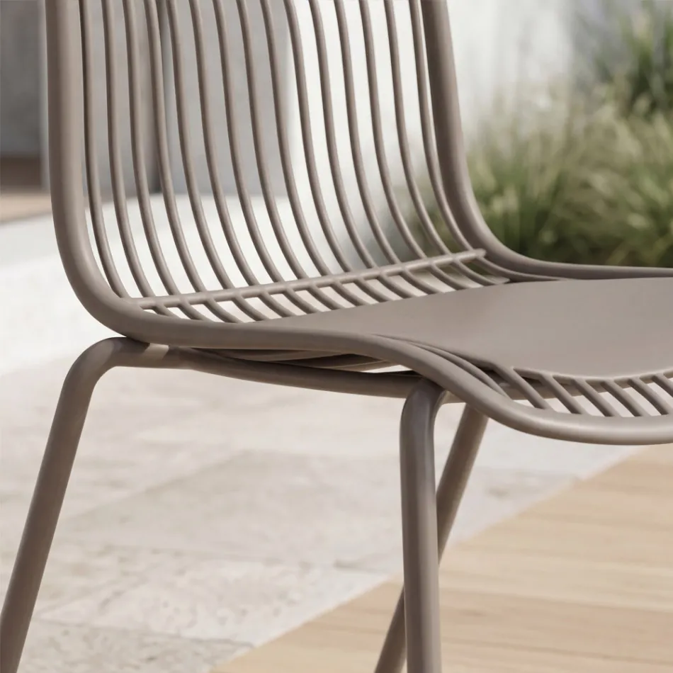 Chagall - Indoor and Outdoor Design Chair in Polypropylene and Metal Viadurini