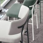 Luxury Fabric Chair with Metal Base Made in Italy, 2 Pieces - Alaska Viadurini