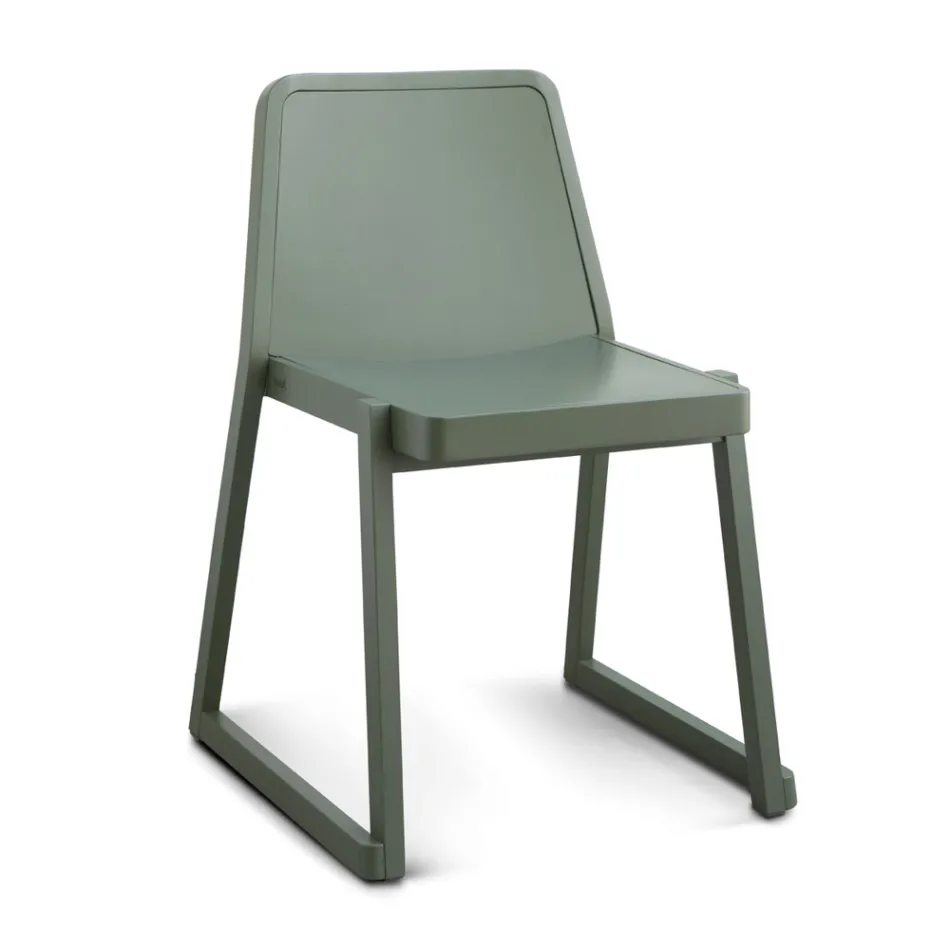 Quality Stackable Chair in Beech Wood Made in Italy, 2 Pieces - Leipzig Viadurini