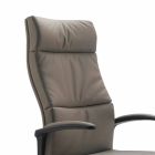 Modern design directional chair in real cowhide type Edda flower Viadurini