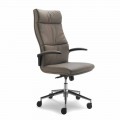 Full grain leather executive office chair Edda, modern design