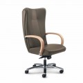 Full grain leather executive office chair Ambra, modern design