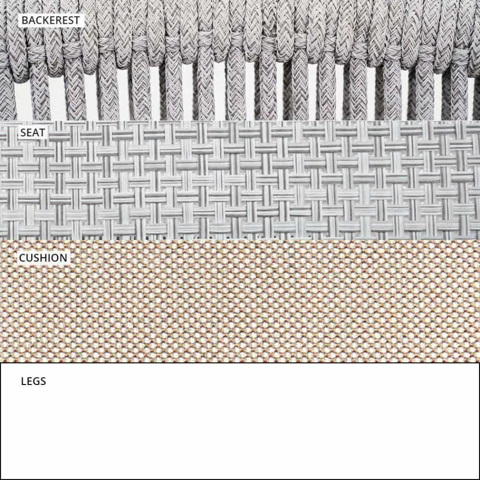 Outdoor Chair with Armrests Stackable Upholstered H 78cm - Smart by Varaschin Viadurini