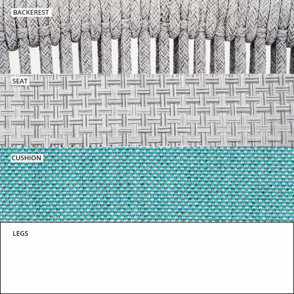 Outdoor Chair with Armrests Stackable Upholstered H 78cm - Smart by Varaschin Viadurini