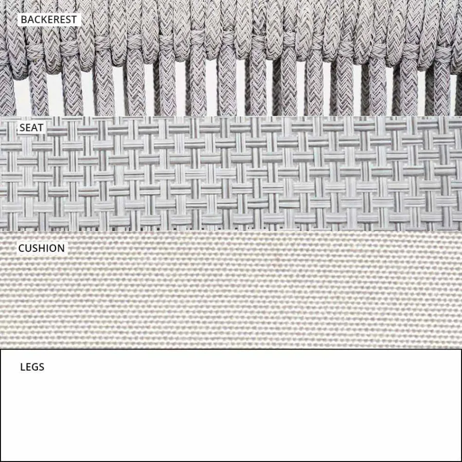 Outdoor Chair with Armrests Stackable Upholstered H 78cm - Smart by Varaschin Viadurini