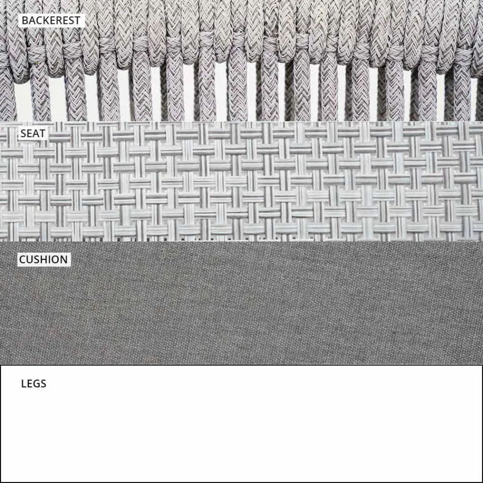 Outdoor Chair with Armrests Stackable Upholstered H 78cm - Smart by Varaschin Viadurini