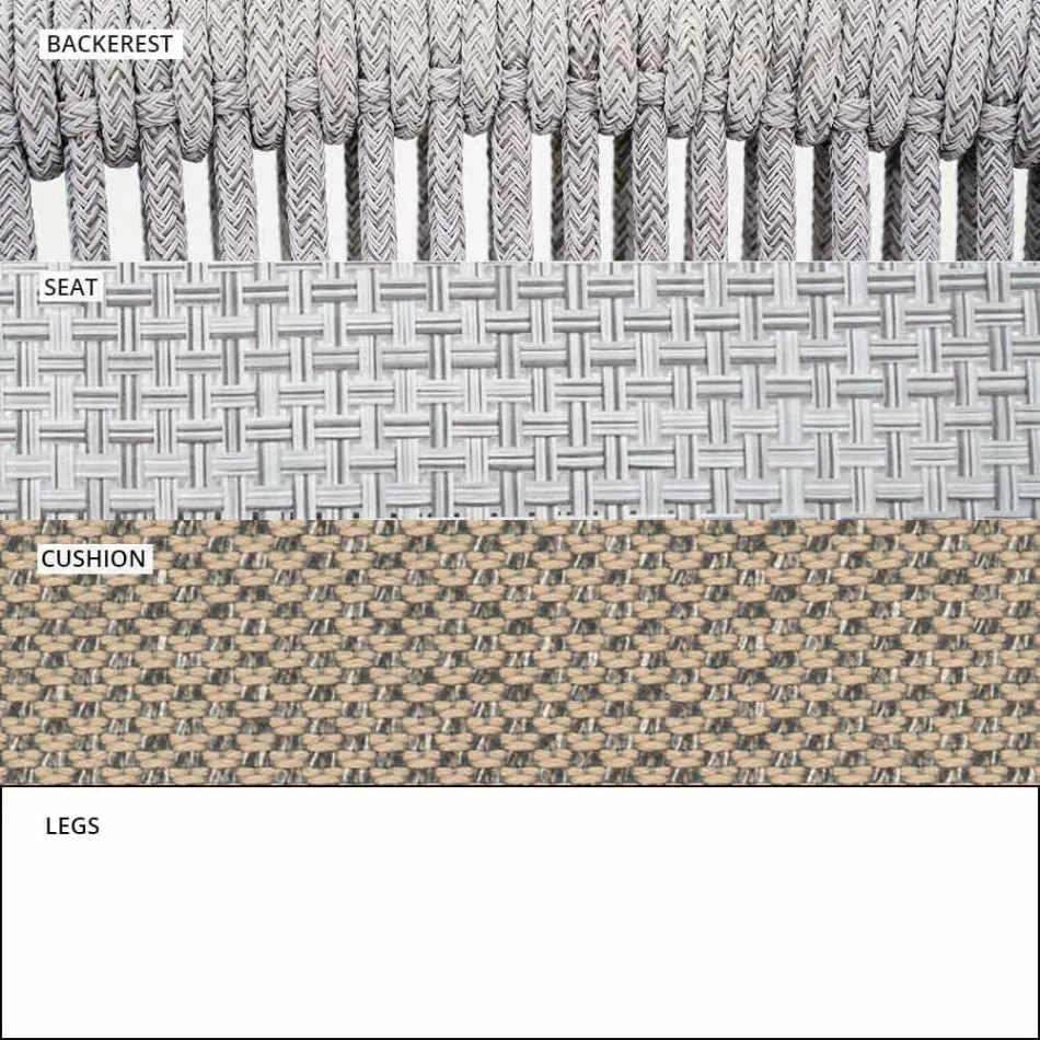 Outdoor Chair with Armrests Stackable Upholstered H 78cm - Smart by Varaschin Viadurini