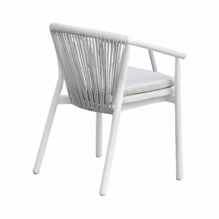 Outdoor Chair with Armrests Stackable Upholstered H 78cm - Smart by Varaschin Viadurini