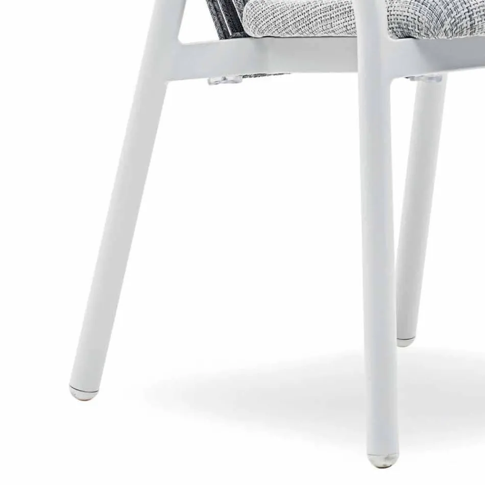Outdoor Chair with Armrests Stackable Upholstered H 78cm - Smart by Varaschin Viadurini