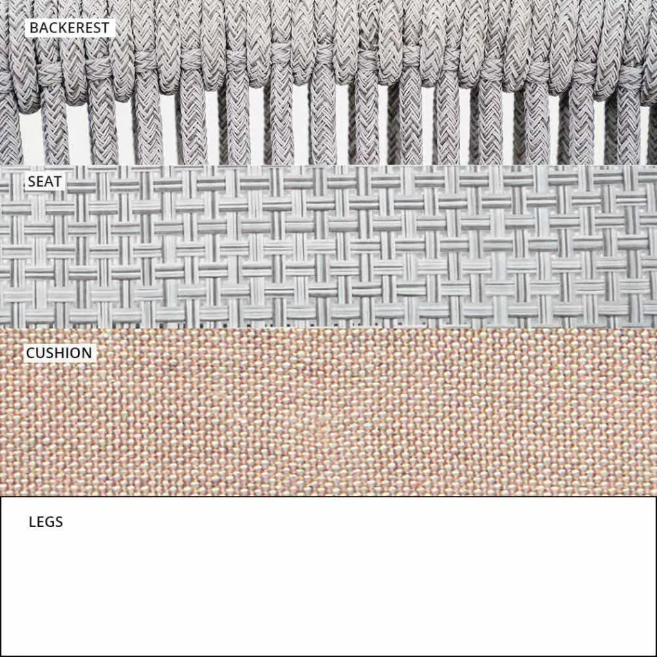 Outdoor Chair with Armrests Stackable Upholstered H 78cm - Smart by Varaschin Viadurini