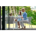 Outdoor Chair with Armrests Stackable Upholstered H 78cm - Smart by Varaschin Viadurini