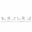 Outdoor Chair with Armrests Stackable Upholstered H 78cm - Smart by Varaschin Viadurini
