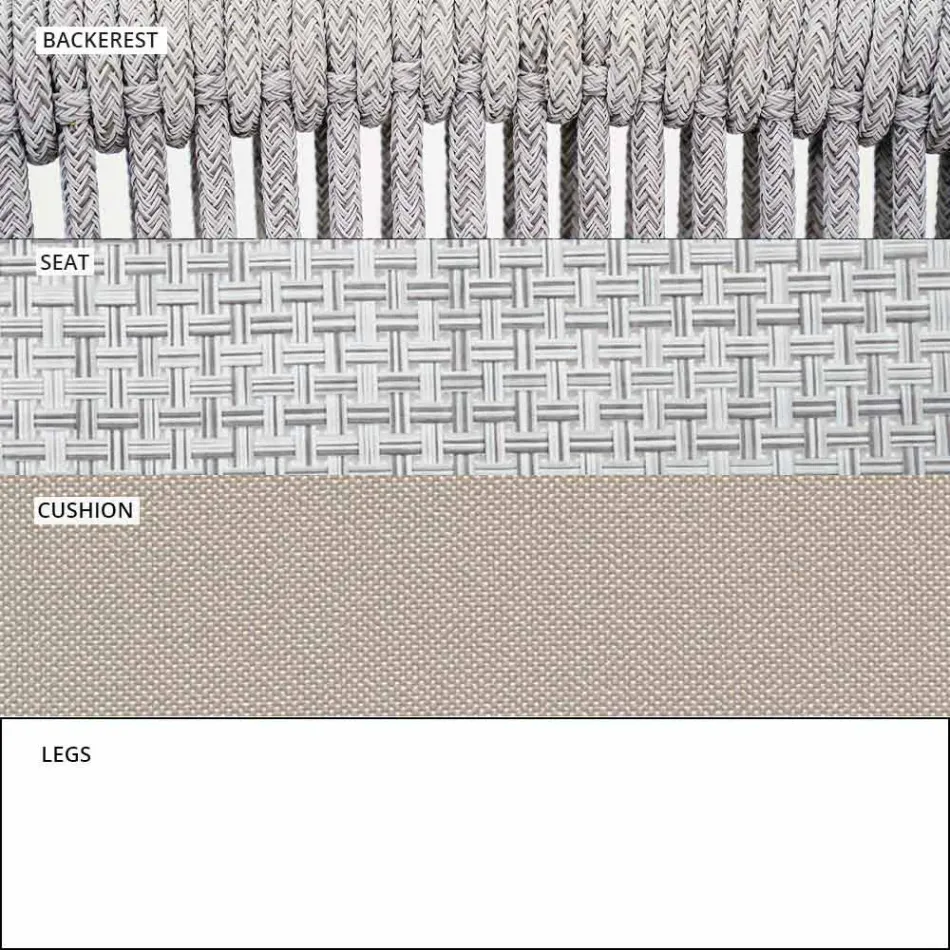 Outdoor Chair with Armrests Stackable Upholstered H 78cm - Smart by Varaschin Viadurini