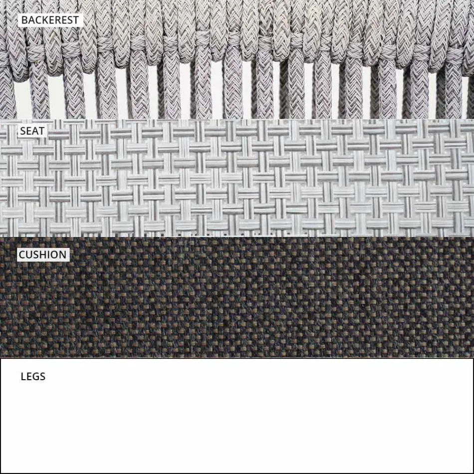 Outdoor Chair with Armrests Stackable Upholstered H 78cm - Smart by Varaschin Viadurini