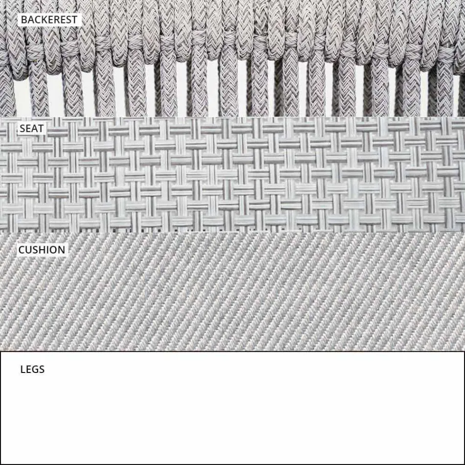 Outdoor Chair with Armrests Stackable Upholstered H 78cm - Smart by Varaschin Viadurini