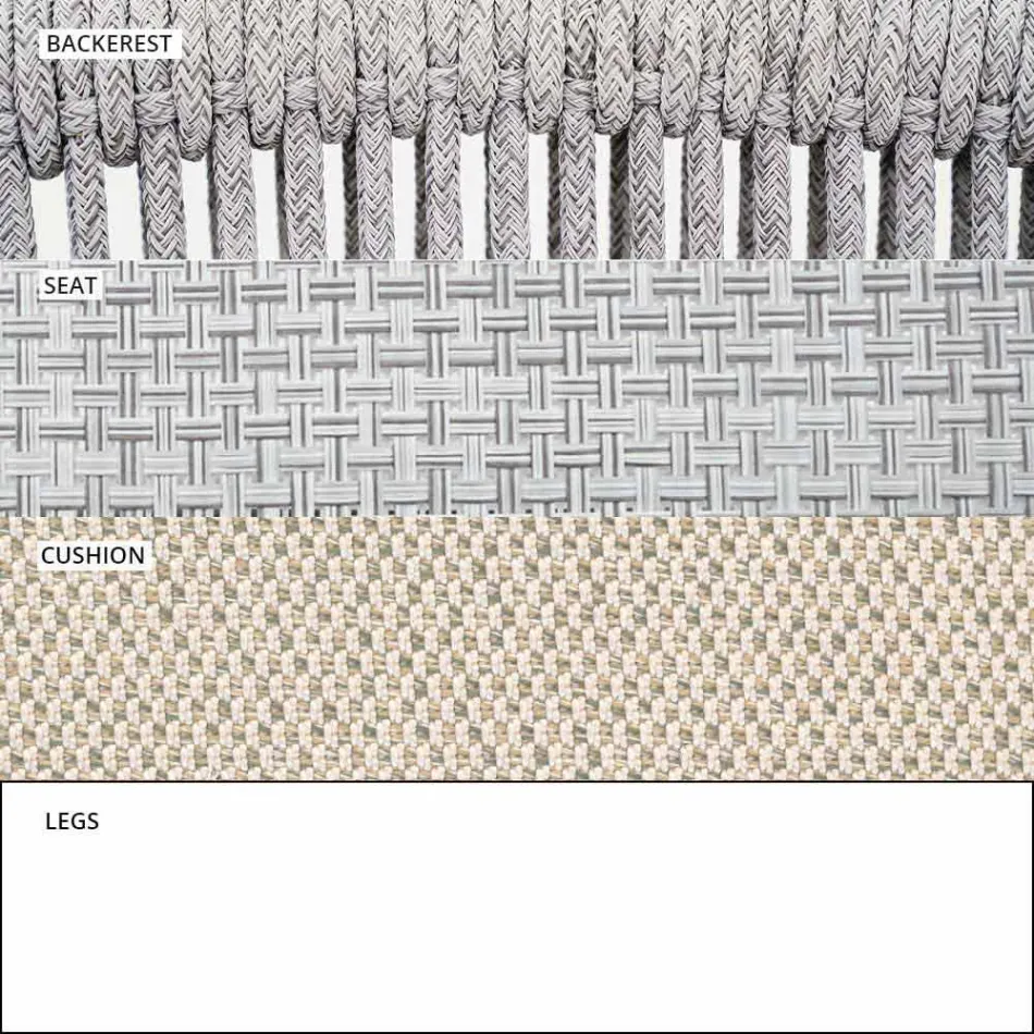 Outdoor Chair with Armrests Stackable Upholstered H 78cm - Smart by Varaschin Viadurini