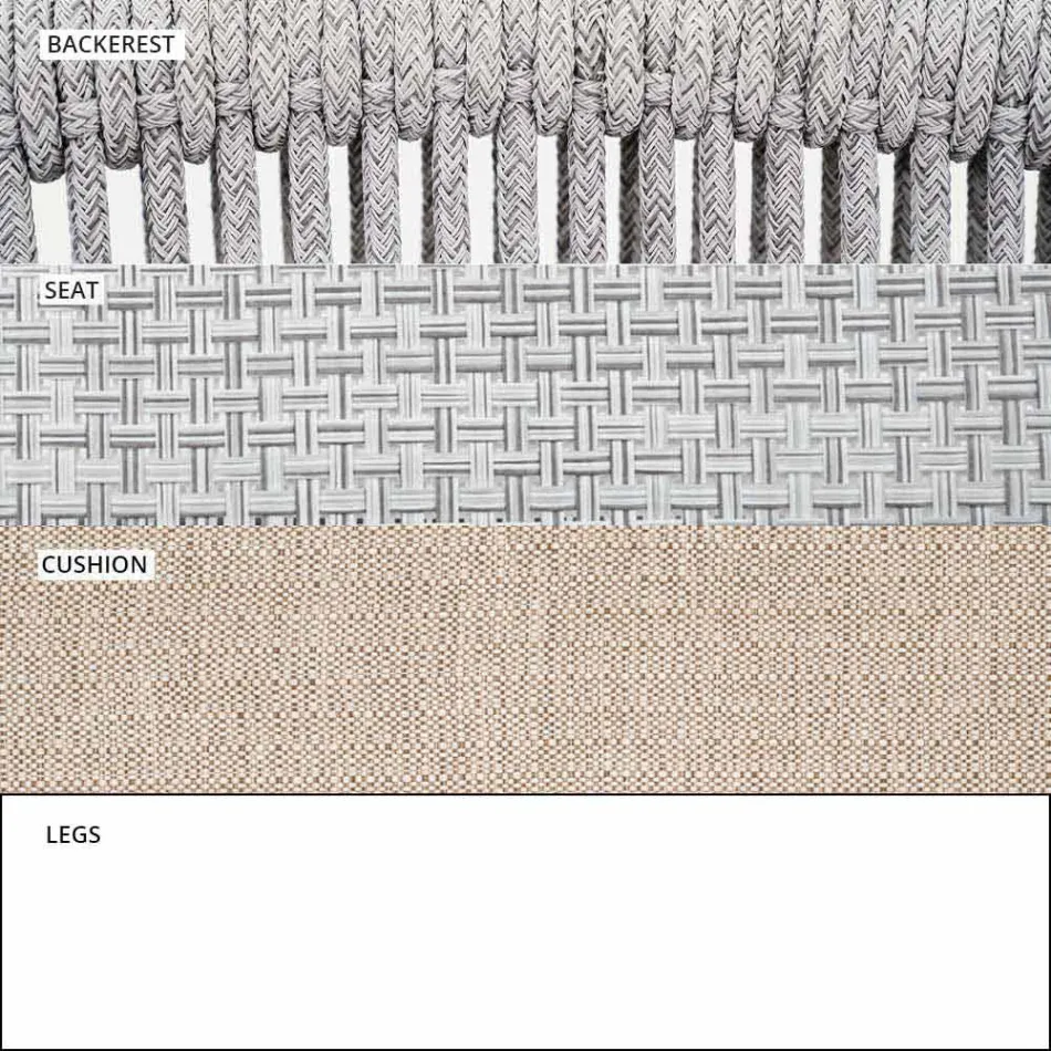 Outdoor Chair with Armrests Stackable Upholstered H 78cm - Smart by Varaschin Viadurini