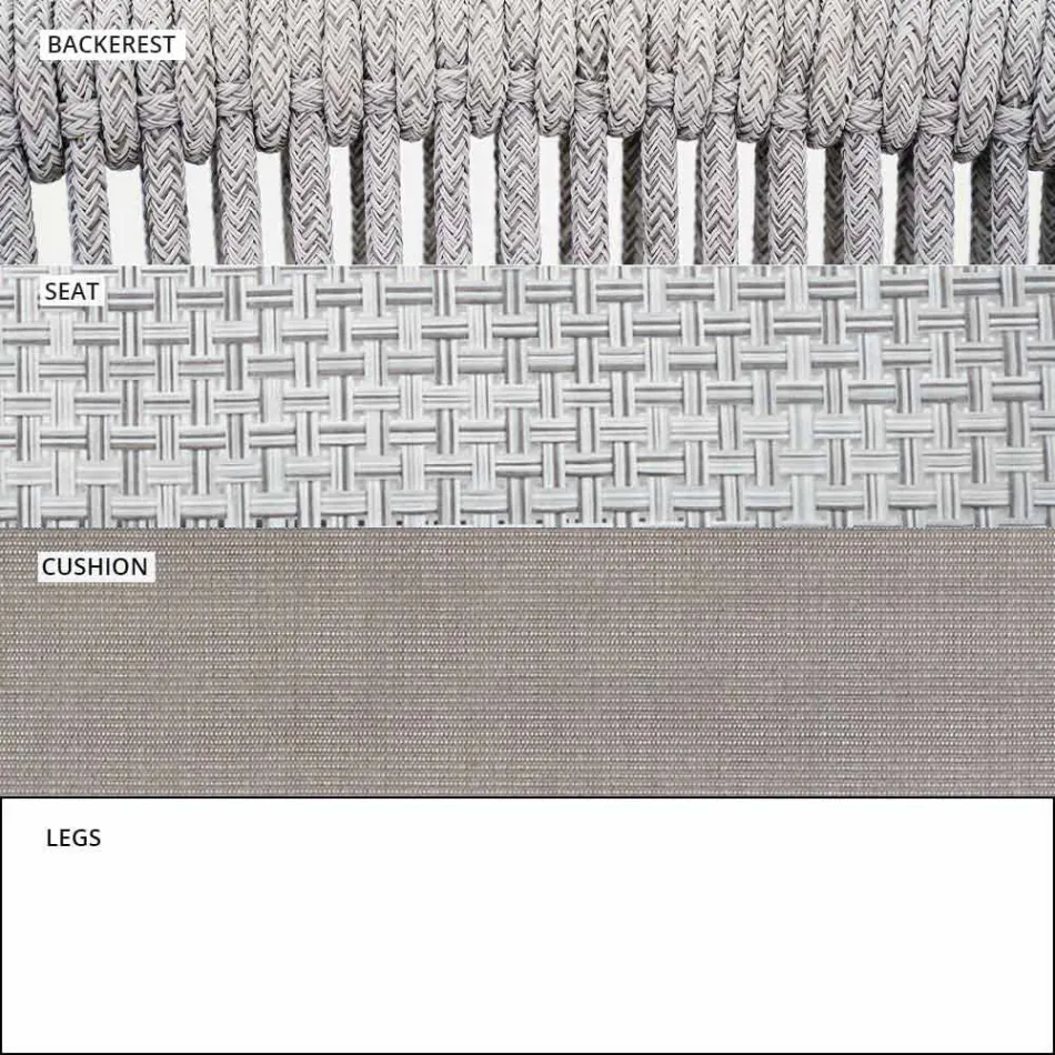 Outdoor Chair with Armrests Stackable Upholstered H 78cm - Smart by Varaschin Viadurini