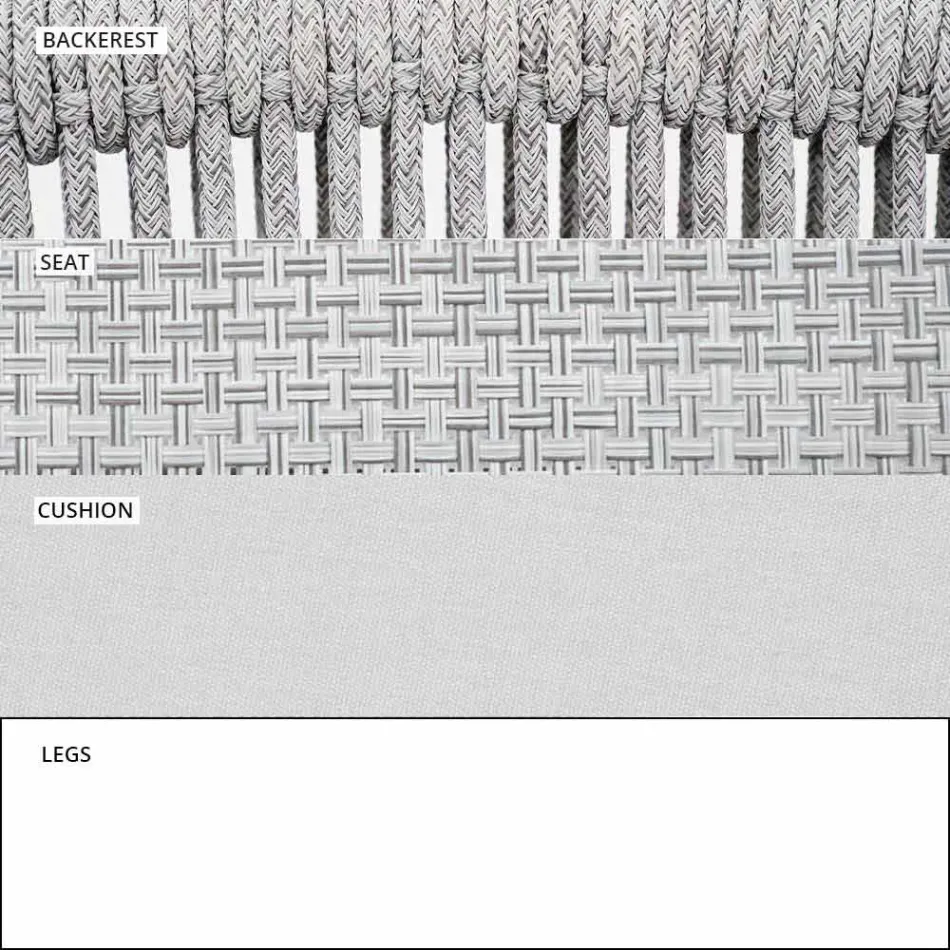 Outdoor Chair with Armrests Stackable Upholstered H 78cm - Smart by Varaschin Viadurini