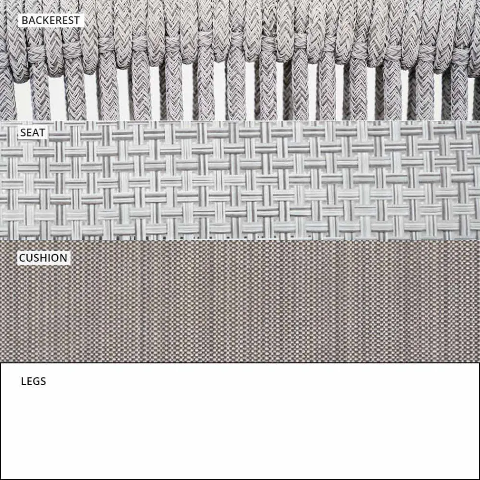 Outdoor Chair with Armrests Stackable Upholstered H 78cm - Smart by Varaschin Viadurini