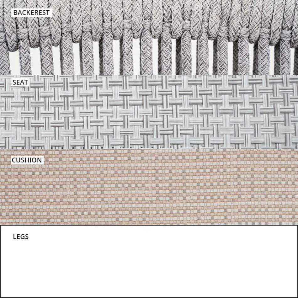 Outdoor Chair with Armrests Stackable Upholstered H 78cm - Smart by Varaschin Viadurini