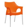 Outdoor Chair in Technopolymer and Aluminum Made in Italy 4 Pieces - Lucciola