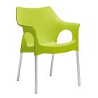 Outdoor Chair in Technopolymer and Aluminum Made in Italy 4 Pieces - Lucciola Viadurini