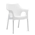 Outdoor Chair in Technopolymer and Aluminum Made in Italy 4 Pieces - Lucciola Viadurini