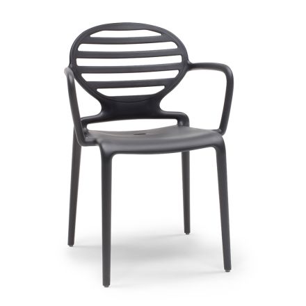 Stackable Garden Chair in Polypropylene Made in Italy 4 Pieces - Raspberry Viadurini