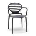 Stackable Garden Chair in Polypropylene Made in Italy 4 Pieces - Raspberry