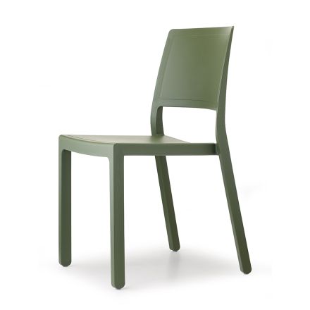 Stackable Garden Chair in Technopolymer Made in Italy 6 Pieces - Savesta Viadurini
