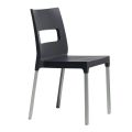 Garden Chair in Technopolymer and Aluminum Made in Italy 4 Pieces - Maximum