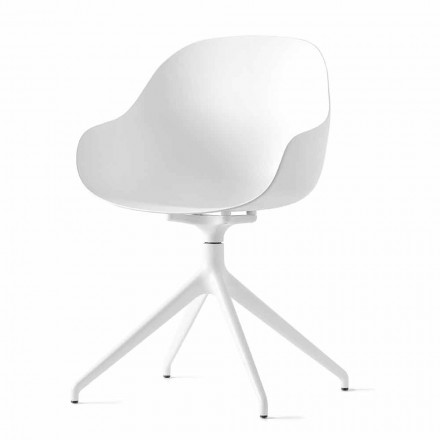 Swivel Chair in Polypropylene and Metal Made in Italy - Connubia Academy Viadurini
