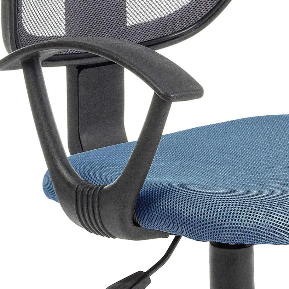Swivel Office Chair in Nylon and Mesh Fabric in 3 Colors - Rasha Viadurini