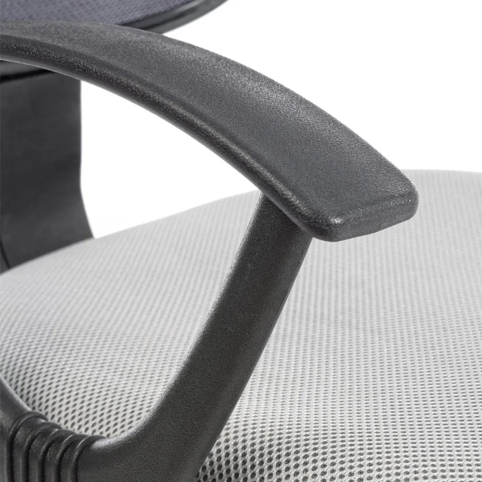 Swivel Office Chair in Nylon and Mesh Fabric in 3 Colors - Rasha Viadurini