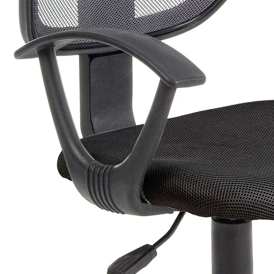 Swivel Office Chair in Nylon and Mesh Fabric in 3 Colors - Rasha Viadurini