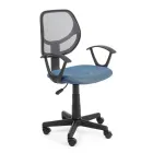 Swivel Office Chair in Nylon and Mesh Fabric in 3 Colors - Rasha Viadurini