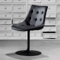 Swivel chair, eco-leather seat with tufted working – Aura