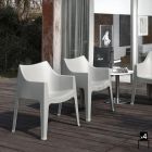 Fireproof Chair in Linen Color Technopolymer Made in Italy 4 pieces - Davida Viadurini