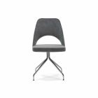 Padded Steel Spider Swivel Base Chair Made in Italy - Lorenza Viadurini