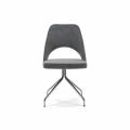 Padded Chair Spider Swivel Base Made in Italy - Lorenza