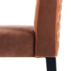 Upholstered solid wood living chair Grilli Zarafa made in Italy,2 pieces Viadurini