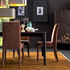 Upholstered solid wood living chair Grilli Zarafa made in Italy,2 pieces Viadurini