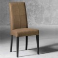 Modern upholstered beech wood chair made in Italy, Ponza