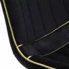 Upholstered Design Dining Room Chair in Wood and Fabric, 2 Pieces - Kolly Viadurini